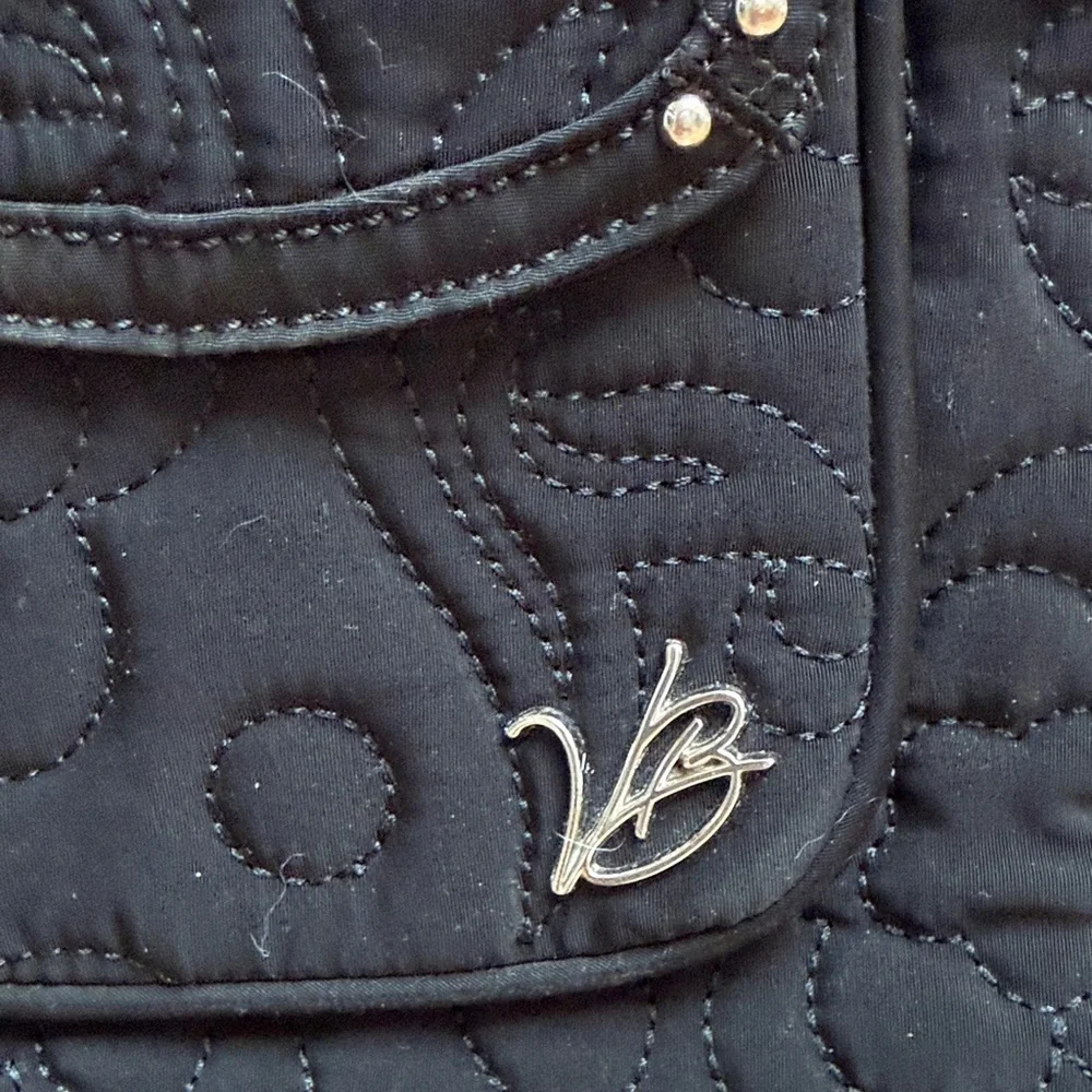 Vera Bradley Black Quilted Handbag - Picture 2 of 10